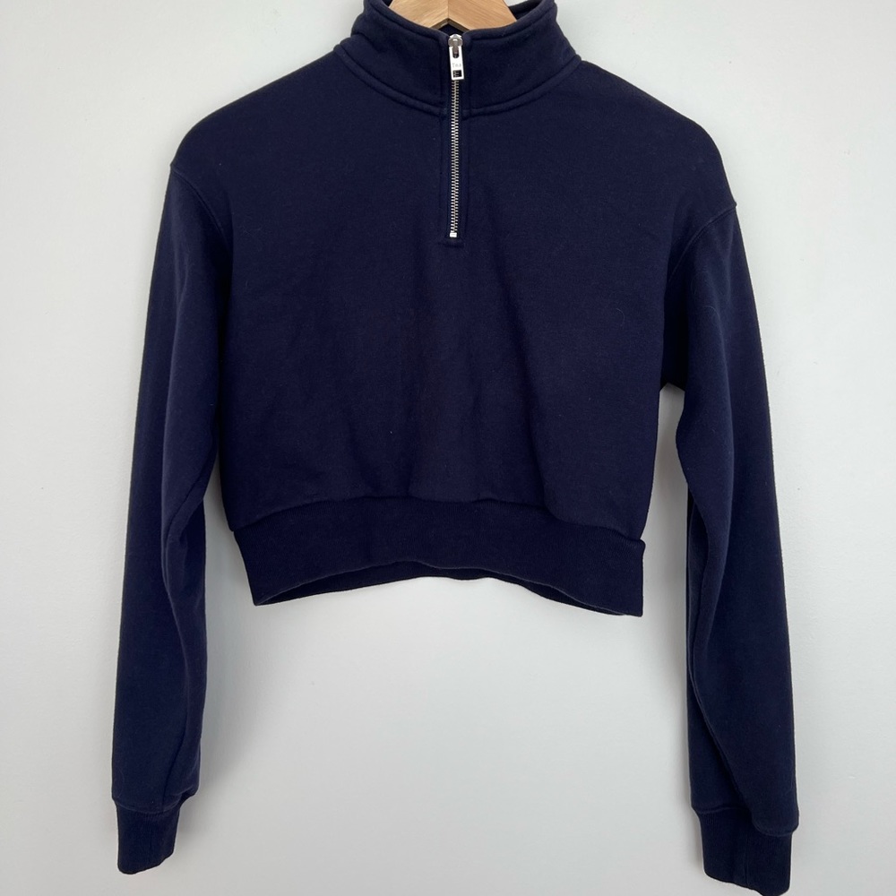 Aritzia 1/4 Zip Cropped Sweatshirt size XS